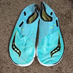 Saucony Turquoise and Black Slip-On Shoes